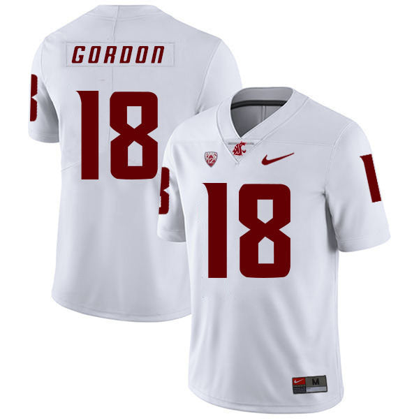Anthony Gordon 18 White College Football Jersey football jersey product view 1