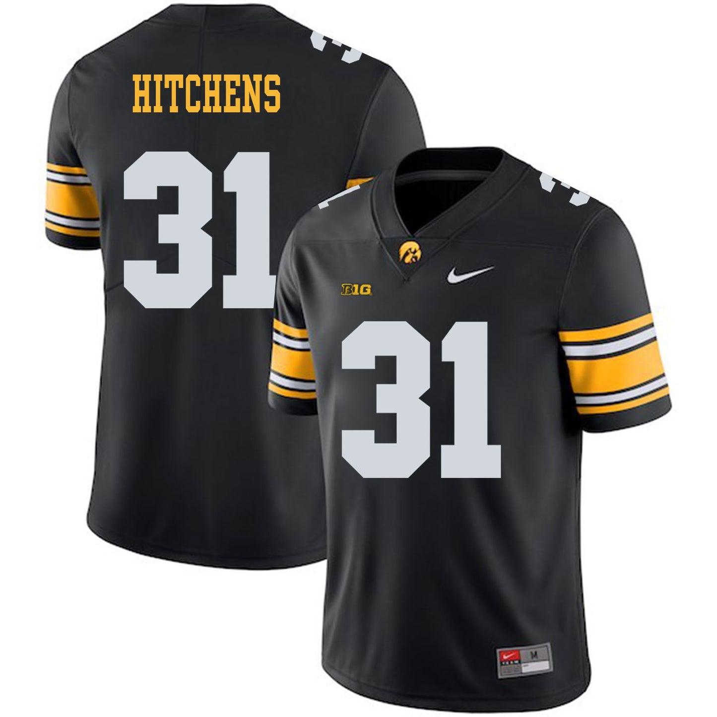 Anthony Hitchens 31 Black Style 1 College Football Jersey football jersey product view 1