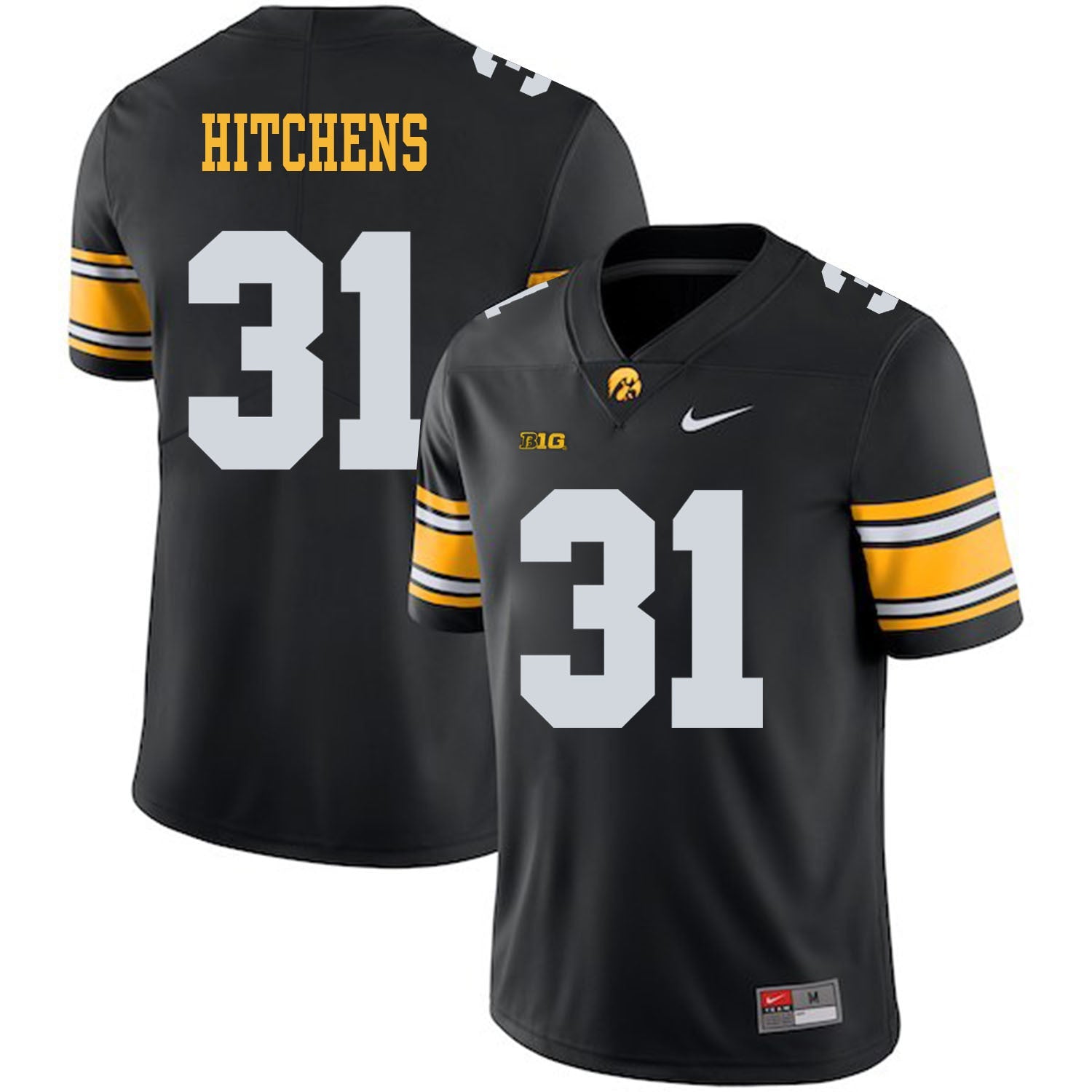 Anthony Hitchens 31 Black Style 1 College Football Jersey football jersey product view 1