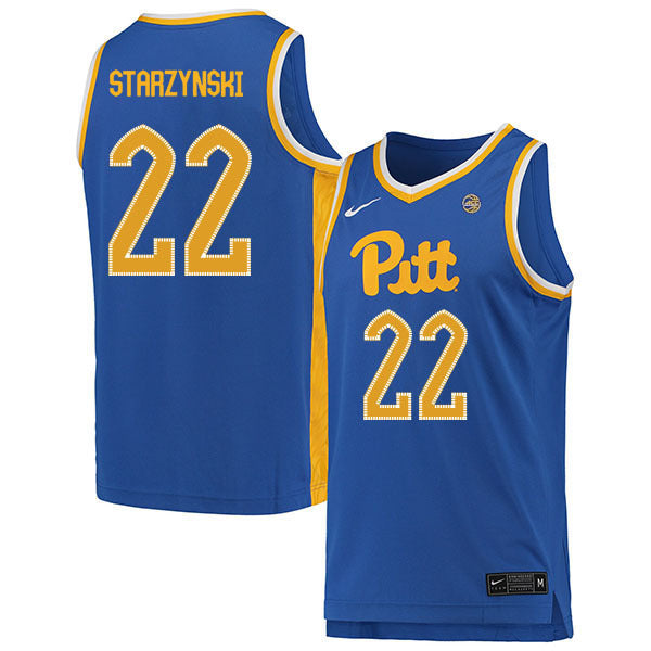 Anthony Starzynski 22 Blue College Football Jersey football jersey product view 1