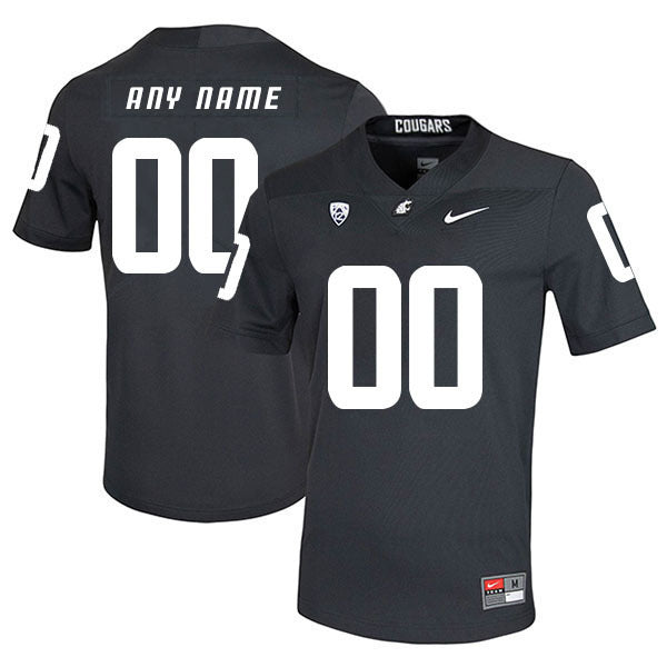 Any Name 00 Carbon Black College Football Jersey football jersey product view 1