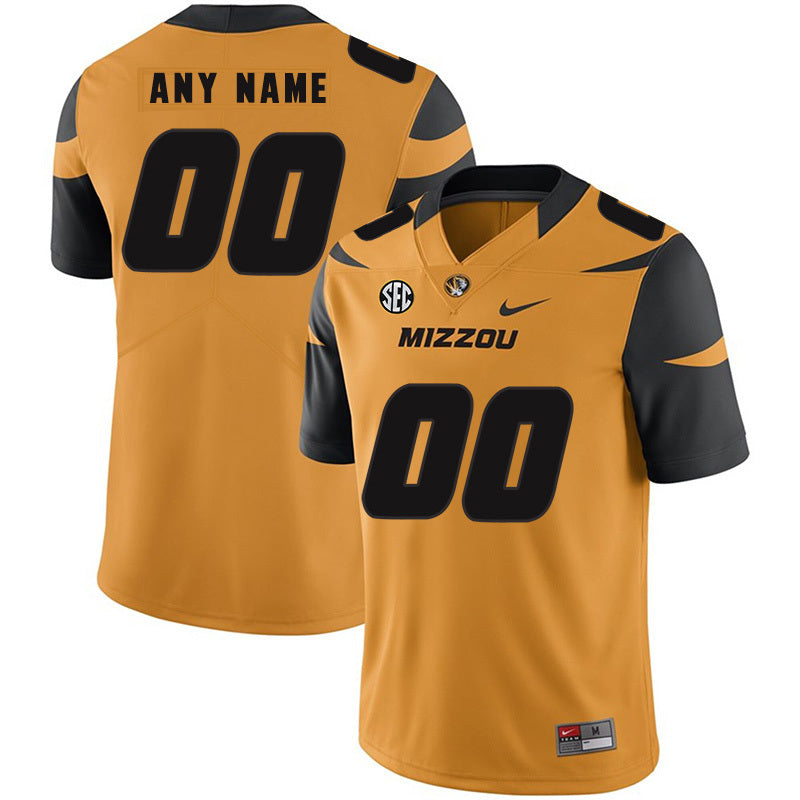 Any Name 00 Gold College Football Jersey football jersey product view 1