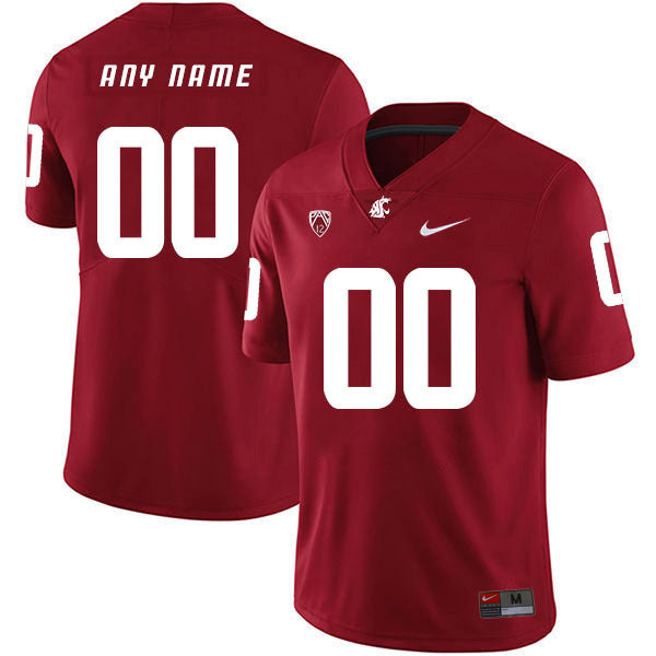 Any Name 00 Red College Football Jersey football jersey product view 1