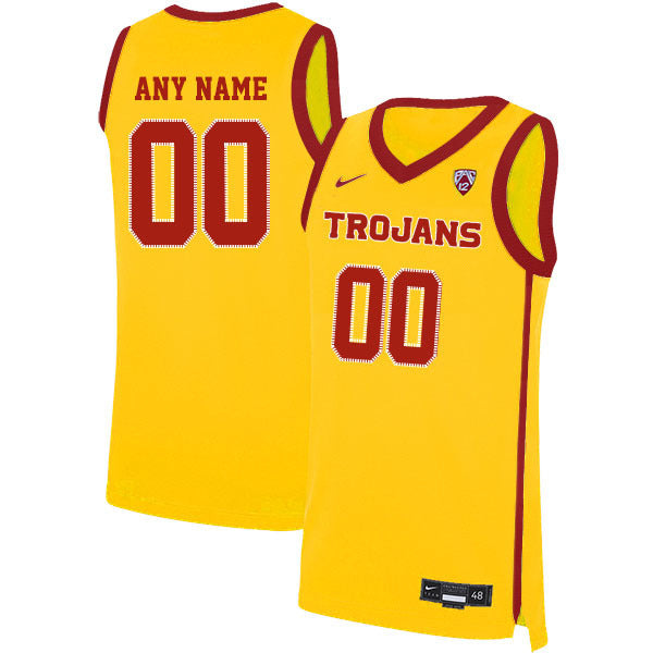 Any Name 00 Yellow College Football Jersey football jersey product view 1