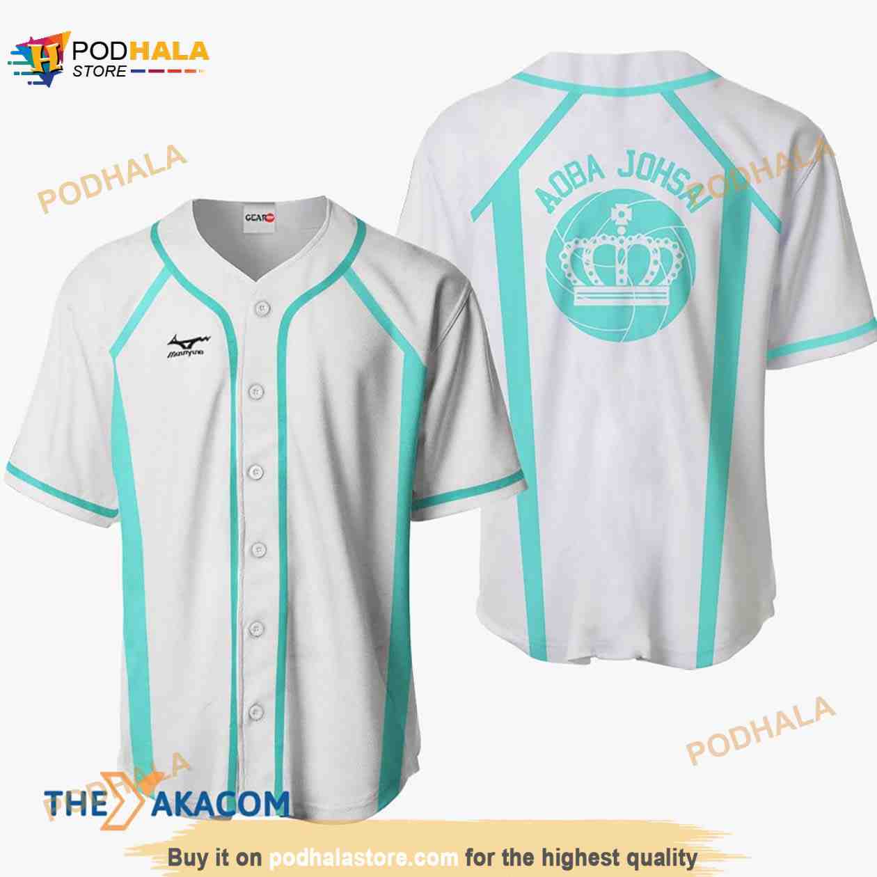 Aoba Johsai Haikyuu Anime Costume Gift Christmas 3D Baseball Jersey Shirt baseball jersey product view 1