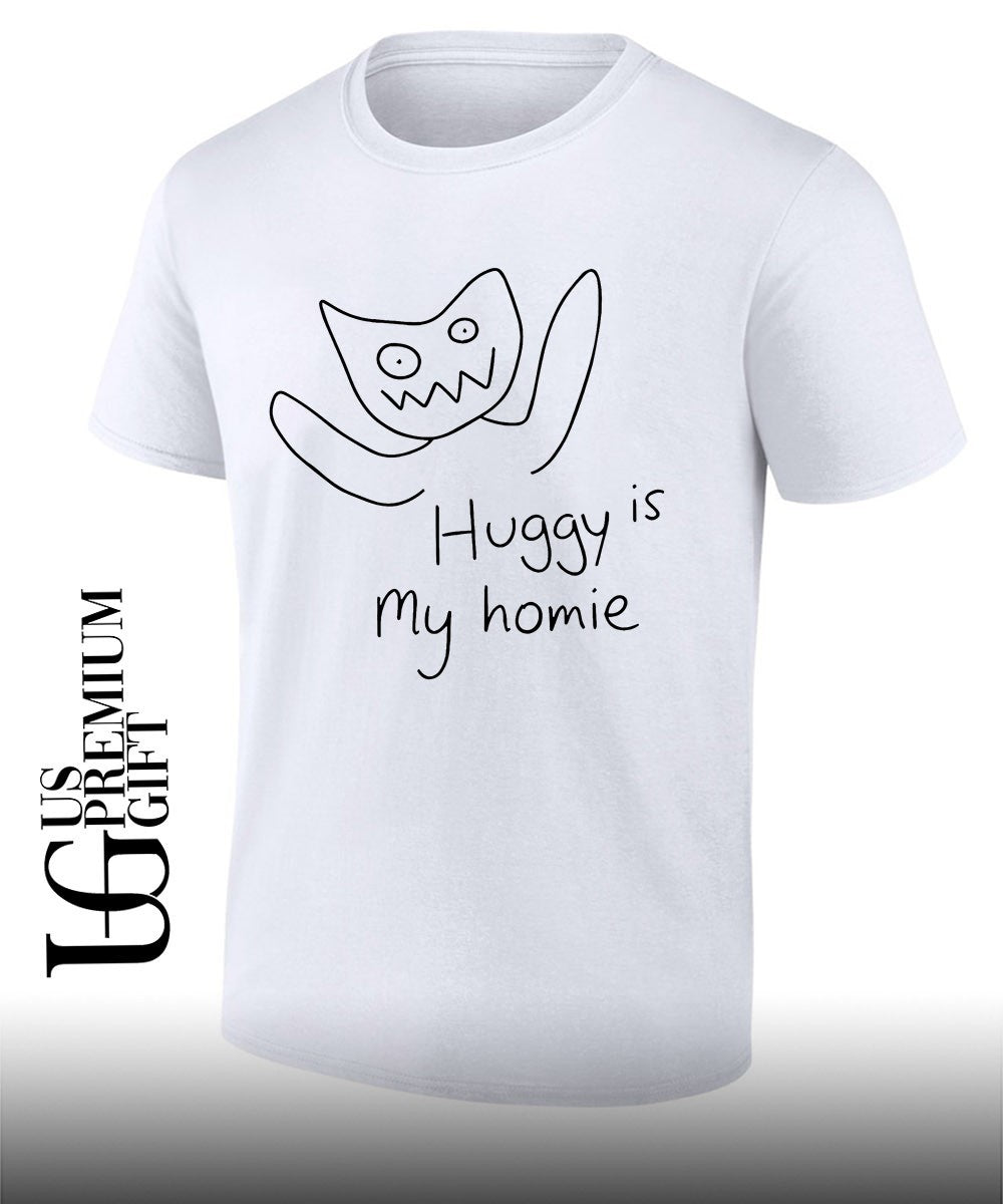 April fools merch huggy is my homie shirt Unisex T-shirt, Sweatshirt, Hoodie, Long Sleeve Tee - T-Shirt, Sweatshirt, Hoodie