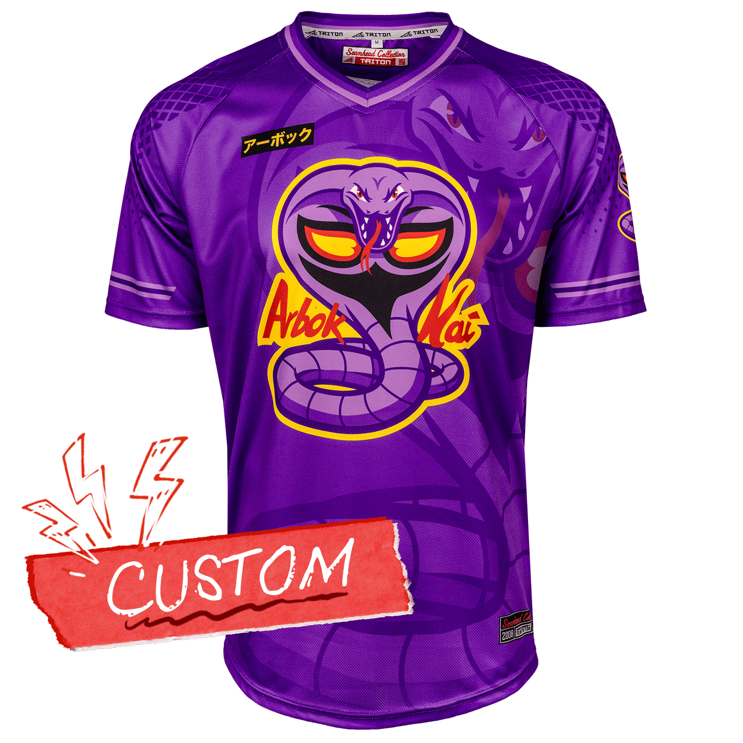 Arbok Kai PokéLeague Lifestyle Baseball Jersey *CUSTOM* baseball jersey product view 1