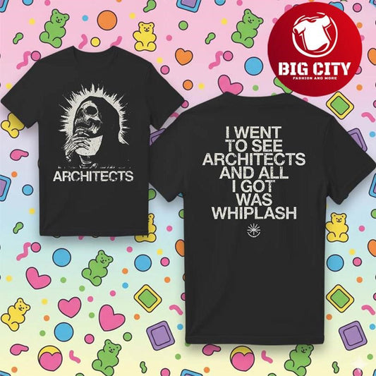 Architects All I Got Was Whiplash Stone Wash Two Sided Shirt Unisex T-shirt, Sweatshirt, Hoodie, Long Sleeve Tee - T-Shirt, Sweatshirt, Hoodie