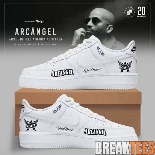 Arcngel La 8va Maravilla World Tour 20 Aniversario Custom Air Force 1 Shoes Unisex T-shirt, Sweatshirt, Hoodie, Long Sleeve Tee - T-Shirt, Sweatshirt, Hoodie