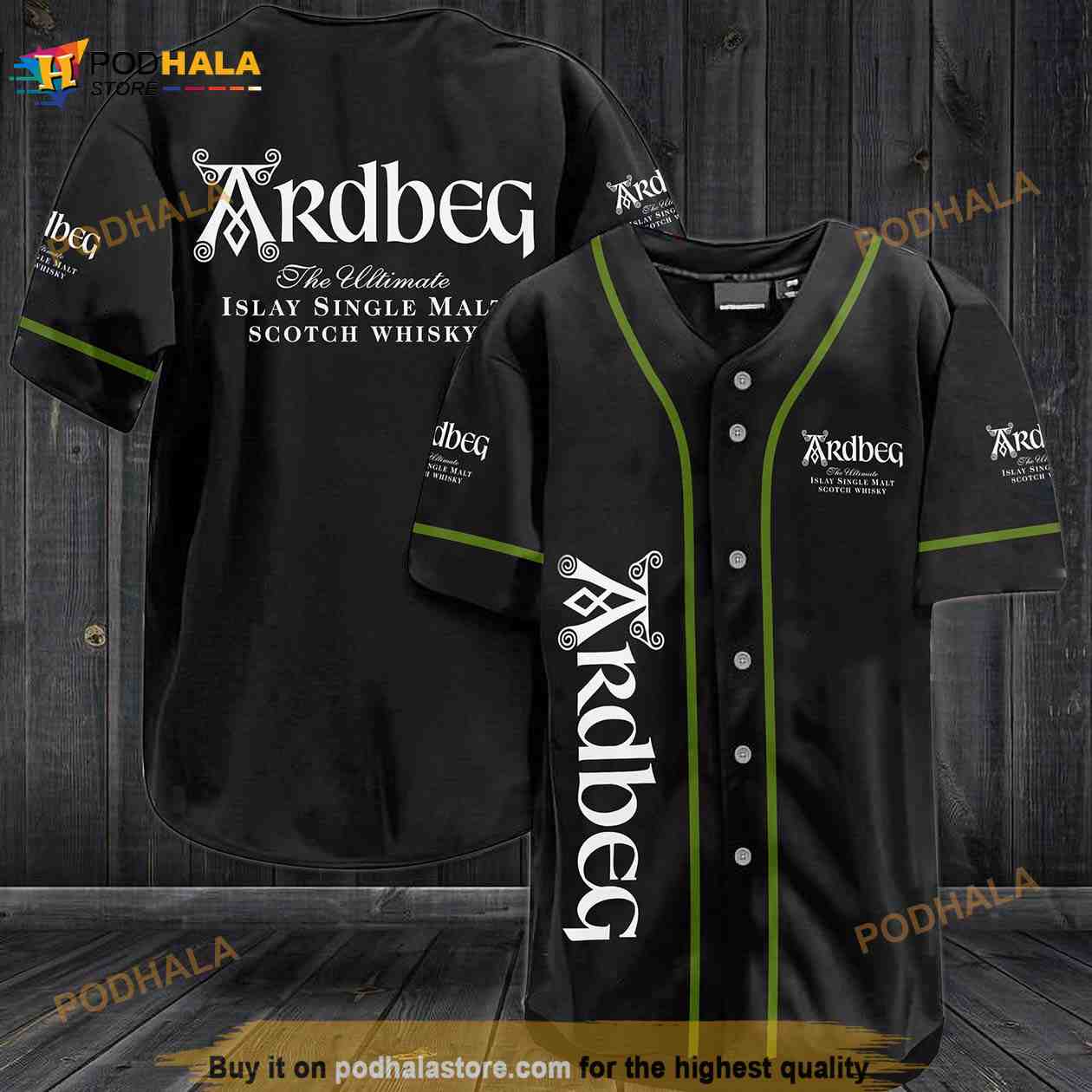 Ardbeg All Over Print Unisex 3D Baseball Jersey baseball jersey product view 1