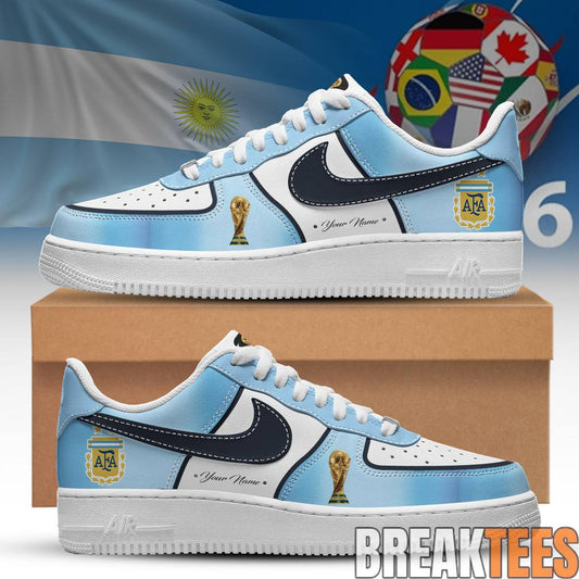 Argentina National Team World Cup 2026 Custom Air Force 1 Shoes Unisex T-shirt, Sweatshirt, Hoodie, Long Sleeve Tee - T-Shirt, Sweatshirt, Hoodie