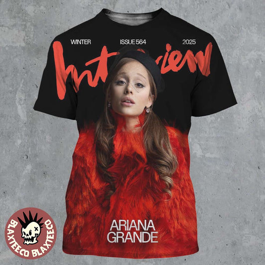 Ariana Grande Graces The Cover Of Interview Magazine Issue 564 Winter 2025 All Over Print Shirt - T-Shirt, Sweatshirt, Hoodie