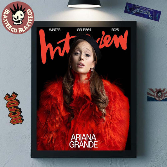 Ariana Grande Graces The Cover Of Interview Magazine Issue 564 Winter 2025 Home Decor Poster Canvas - T-Shirt, Sweatshirt, Hoodie