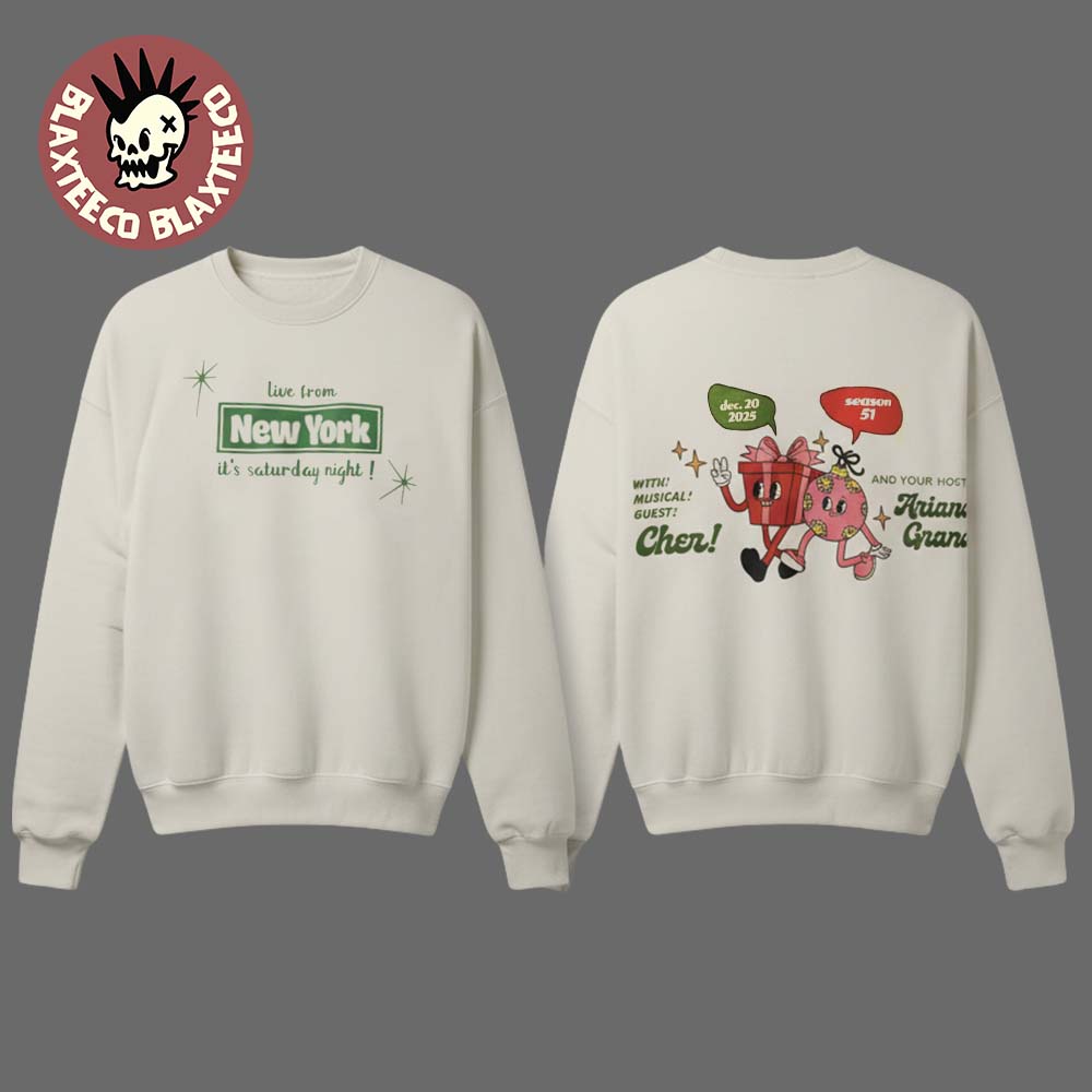 Ariana Grande Live At SNL Live From New York Its Saturday Night Season 51 On December 20 2025 Sweater - T-Shirt, Sweatshirt, Hoodie