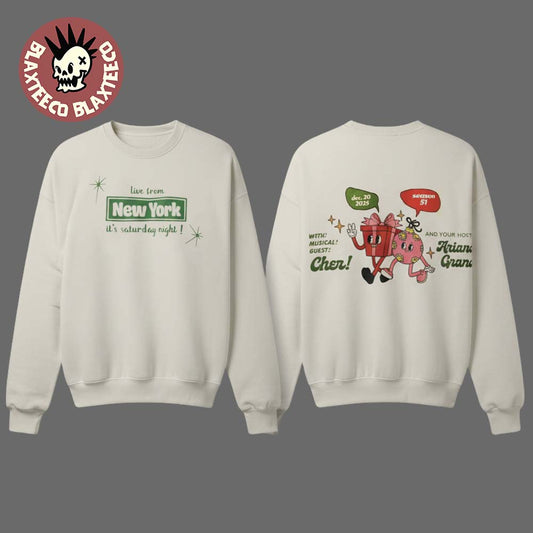 Ariana Grande Live At SNL Live From New York Its Saturday Night Season 51 On December 20 2025 Sweater - T-Shirt, Sweatshirt, Hoodie