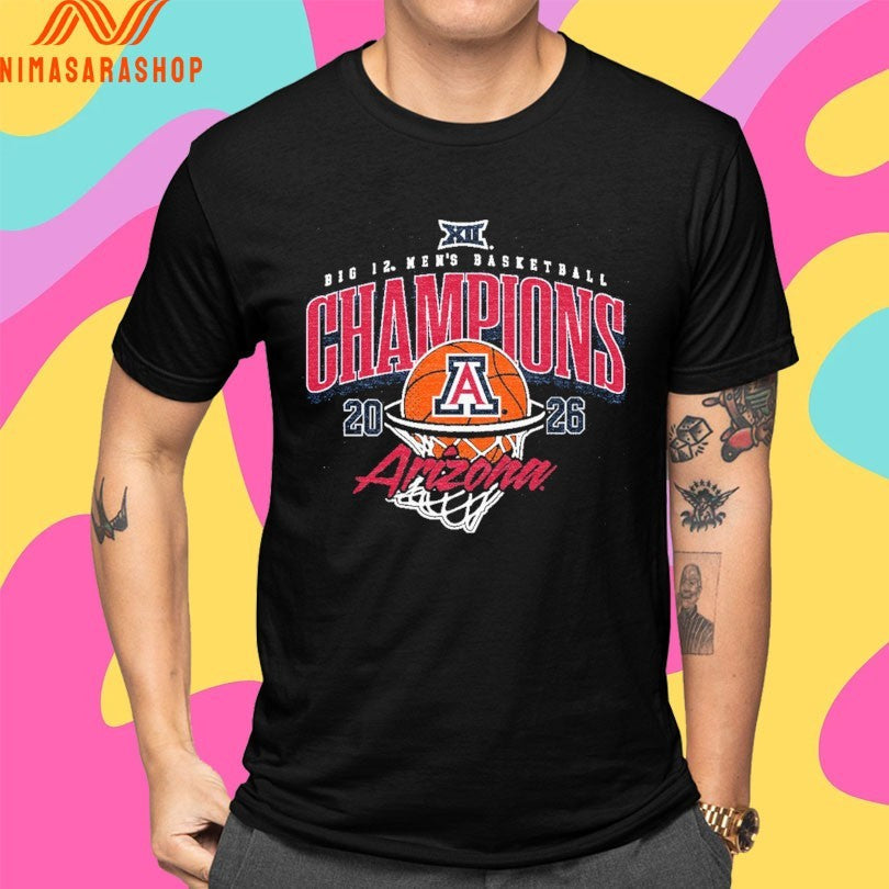 Arizona Big 12 Men's Basketball Champions Tournament - Adult & Kids T-Shirts, Sweatshirts & Hoodies apparel design preview 4