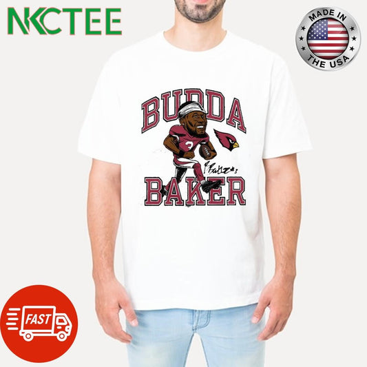 Arizona Cardinals Budda Baker hold ball run signature caricature shirt Unisex T-shirt, Sweatshirt, Hoodie, Long Sleeve Tee - T-Shirt, Sweatshirt, Hoodie