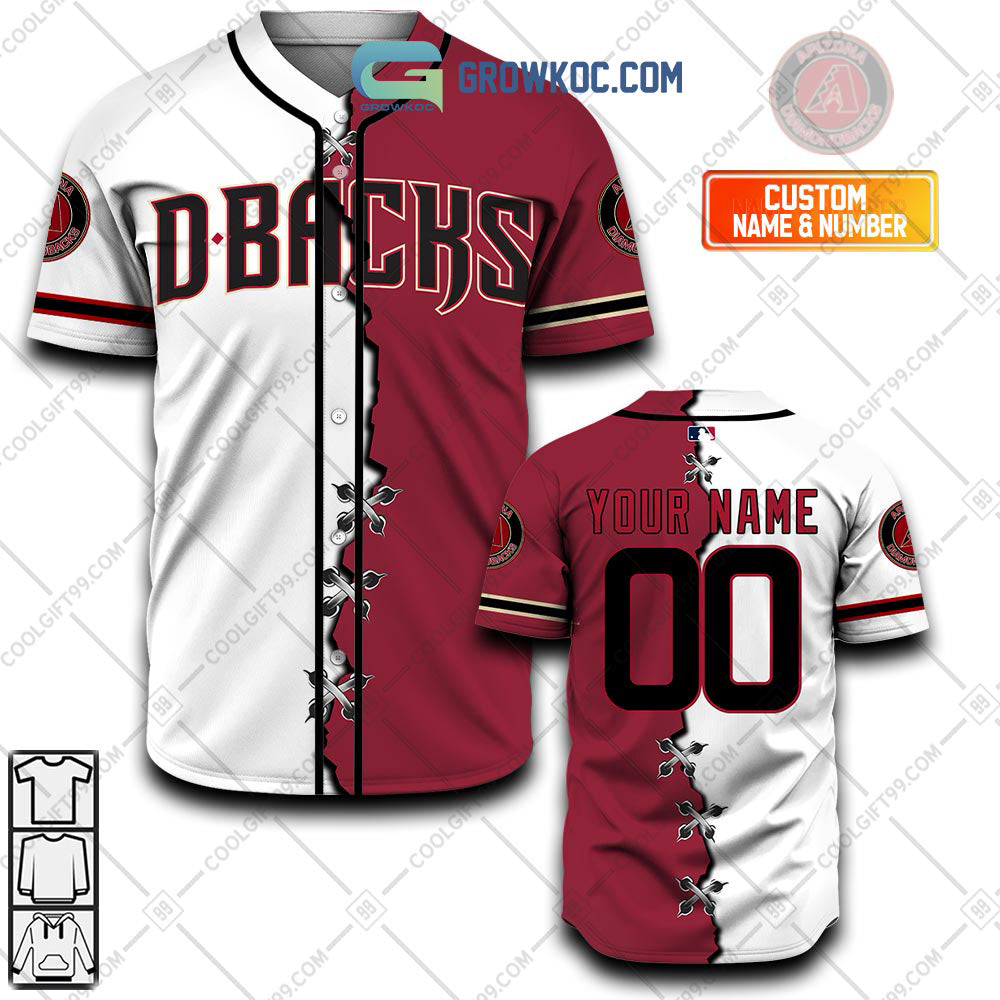 Arizona Diamondbacks MLB Personalized Mix Baseball Jersey baseball jersey product view 1