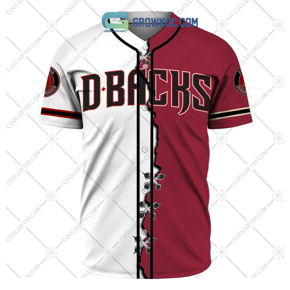 Arizona Diamondbacks MLB Personalized Mix Baseball Jersey baseball jersey product view 2