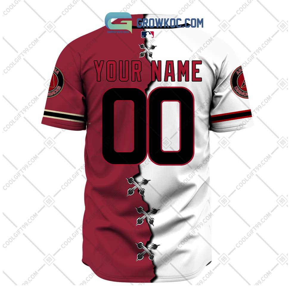 Arizona Diamondbacks MLB Personalized Mix Baseball Jersey baseball jersey product view 3