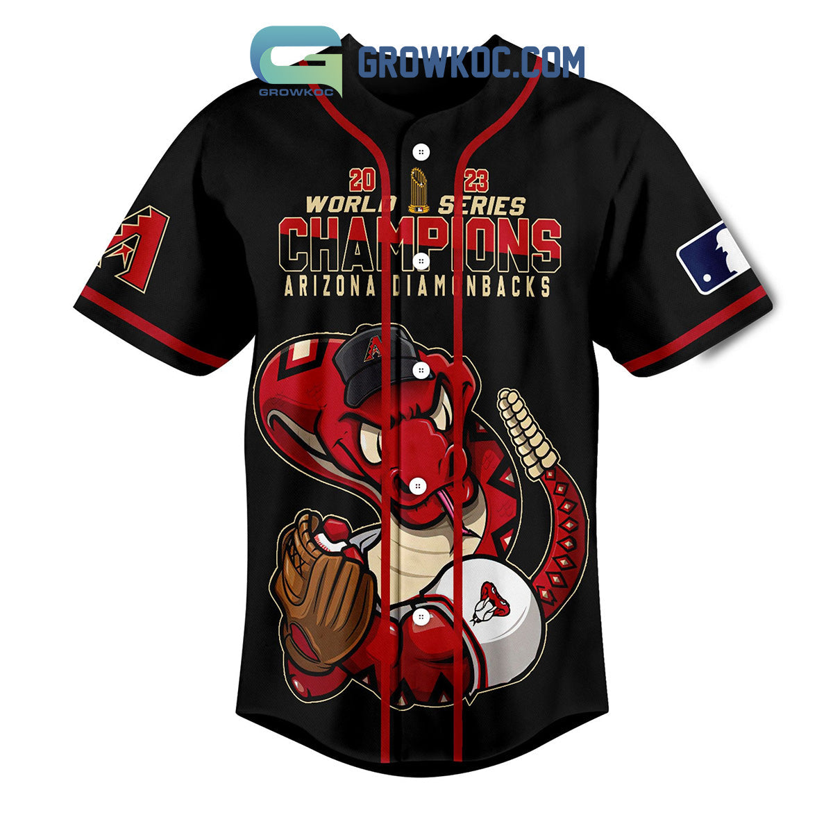 Arizona Diamondbacks World Series 2023 Champions Baseball Jersey baseball jersey product view 2