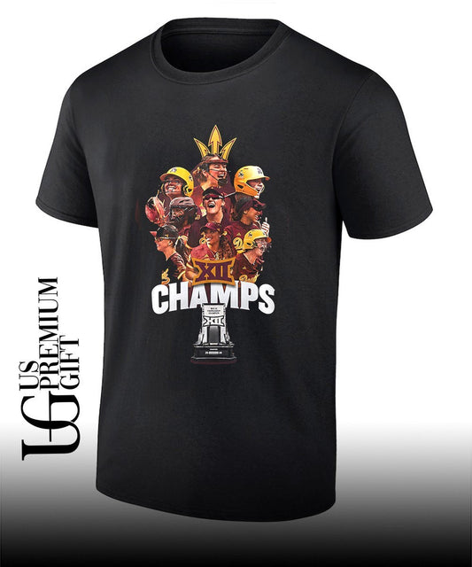 Arizona State Sun Devils Softball Big 12 Champions 2026 poster shirt Unisex T-shirt, Sweatshirt, Hoodie, Long Sleeve Tee - T-Shirt, Sweatshirt, Hoodie