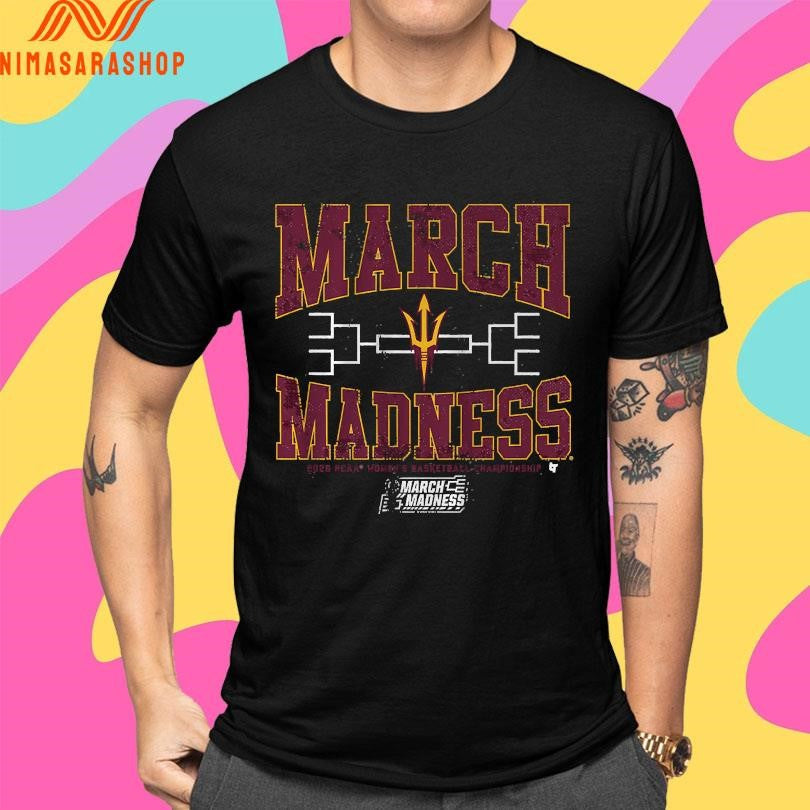 Arizona State Sun Devils WBB 2026 March Madness Ncaa - Adult & Kids T-Shirts, Sweatshirts & Hoodies apparel design preview 4