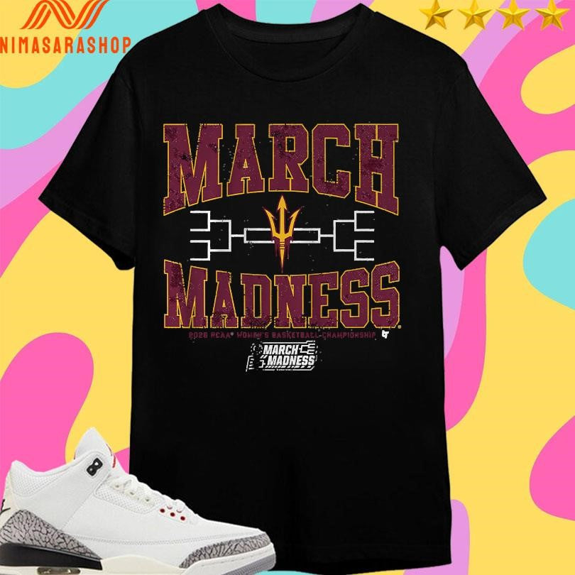 Arizona State Sun Devils WBB 2026 March Madness Ncaa - Adult & Kids T-Shirts, Sweatshirts & Hoodies apparel design preview 1