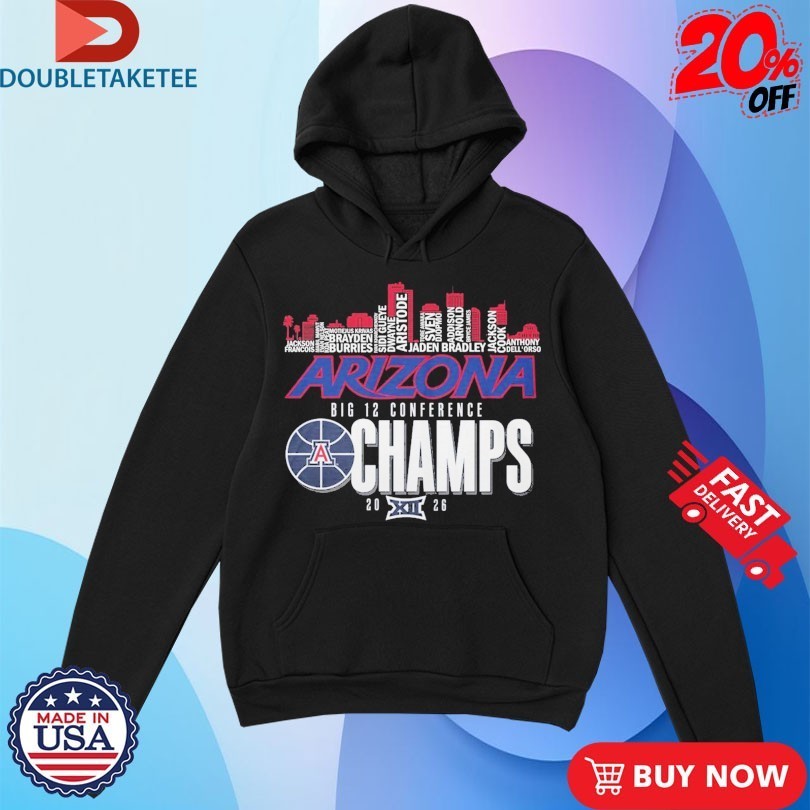 Arizona Wildcats Big 12 Conference Champions 2026 - Adult & Kids T-Shirts, Sweatshirts & Hoodies apparel design preview 2