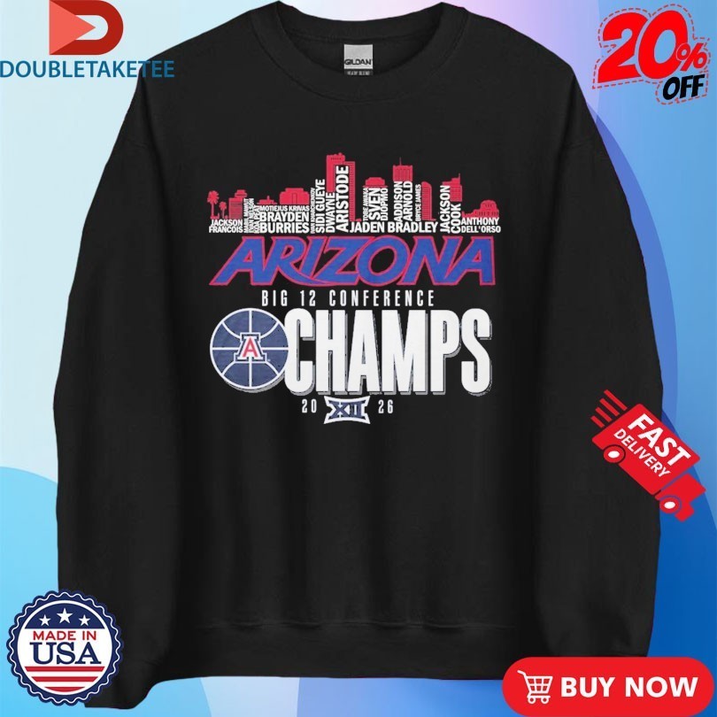 Arizona Wildcats Big 12 Conference Champions 2026 - Adult & Kids T-Shirts, Sweatshirts & Hoodies apparel design preview 3