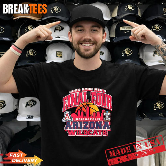 Arizona Wildcats Champion 2026 NCAA Mens Basketball Final Four T-Shirt Unisex T-shirt, Sweatshirt, Hoodie, Long Sleeve Tee - T-Shirt, Sweatshirt, Hoodie