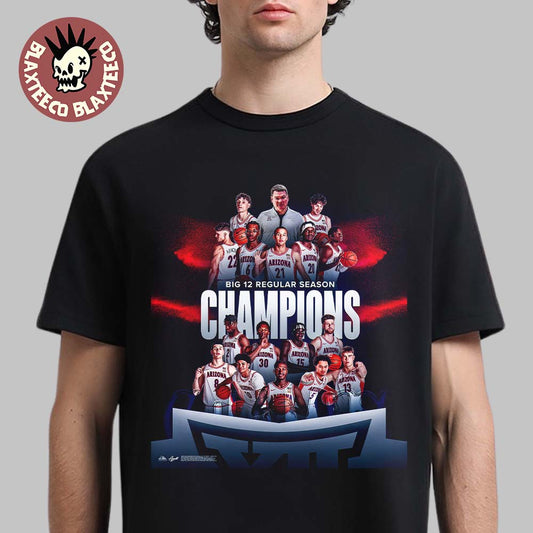 Arizona Wildcats Mens Basketball 2026 Big 12 Conference Regular Season Champions T-Shirt Unisex T-shirt, Sweatshirt, Hoodie, Long Sleeve Tee - T-Shirt, Sweatshirt, Hoodie