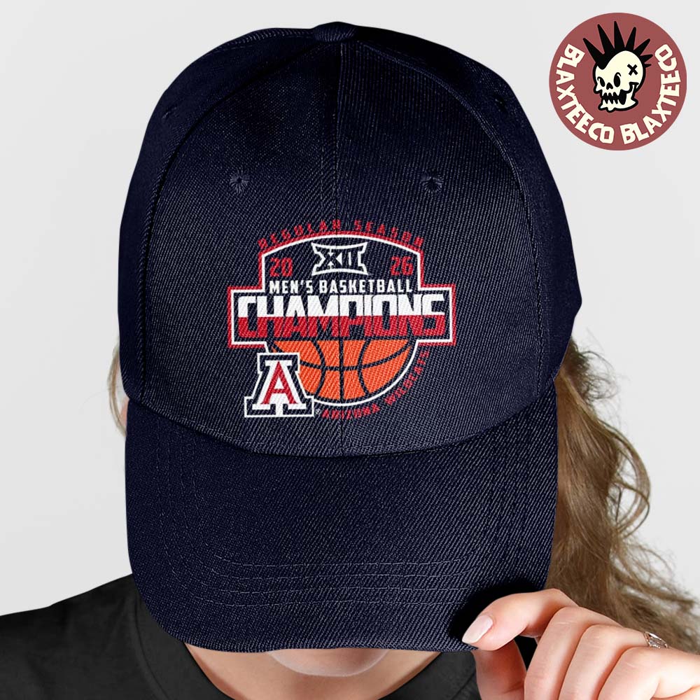 Arizona Wildcats Mens Basketball 2026 Big 12 Regular Season Champions Locker Room Classic Cap Hat Snapback - T-Shirt, Sweatshirt, Hoodie