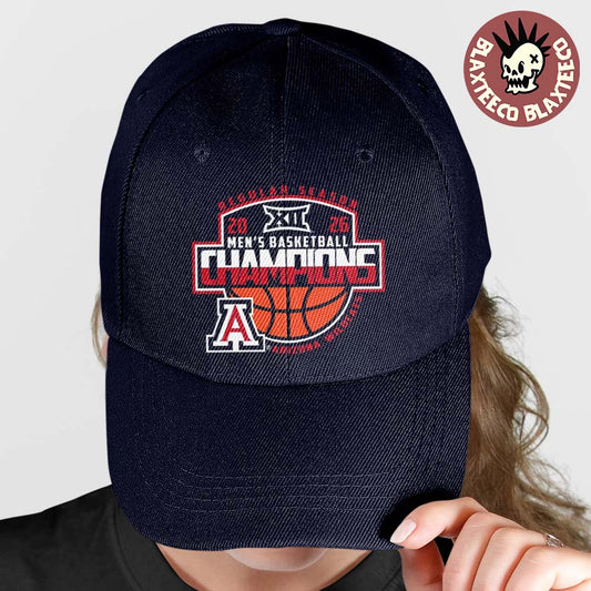 Arizona Wildcats Mens Basketball 2026 Big 12 Regular Season Champions Locker Room Classic Cap Hat Snapback - T-Shirt, Sweatshirt, Hoodie