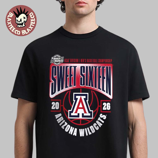 Arizona Wildcats Mens Basketball 2026 NCAA March Madness Sweet 16 T-Shirt Unisex T-shirt, Sweatshirt, Hoodie, Long Sleeve Tee - T-Shirt, Sweatshirt, Hoodie