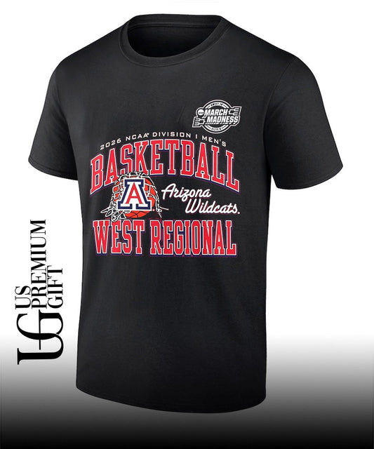 Arizona Wildcats basketball NCAA Division I March Madness West Regional 2026 shirt Unisex T-shirt, Sweatshirt, Hoodie, Long Sleeve Tee - T-Shirt, Sweatshirt, Hoodie