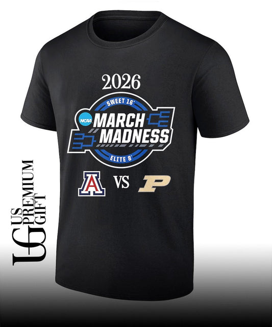 Arizona Wildcats vs Purdue Boilermakers 2026 NCAA March Madness Sweet 16 Elite 8 Champions shirt - T-Shirt, Sweatshirt, Hoodie