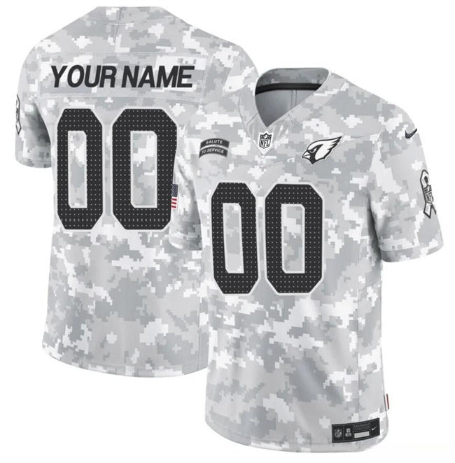 Arizona Cardinals Active Player Custom 2024 F.U.S.E Arctic Camo Salute To Service Football Jersey football jersey product view 1