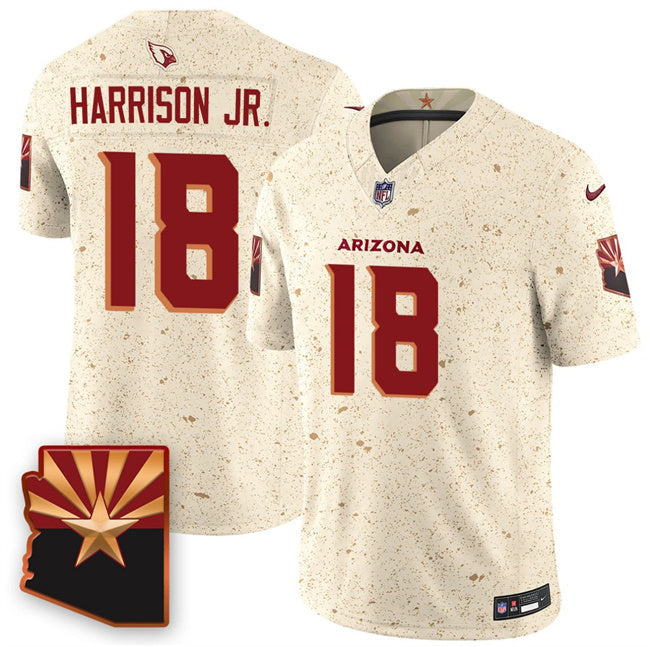 Arizona Cardinals #18 Marvin Harrison Jr. 2025 F.U.S.E. “Rivalries” Vapor Untouchable Football Jersey football jersey product view 1
