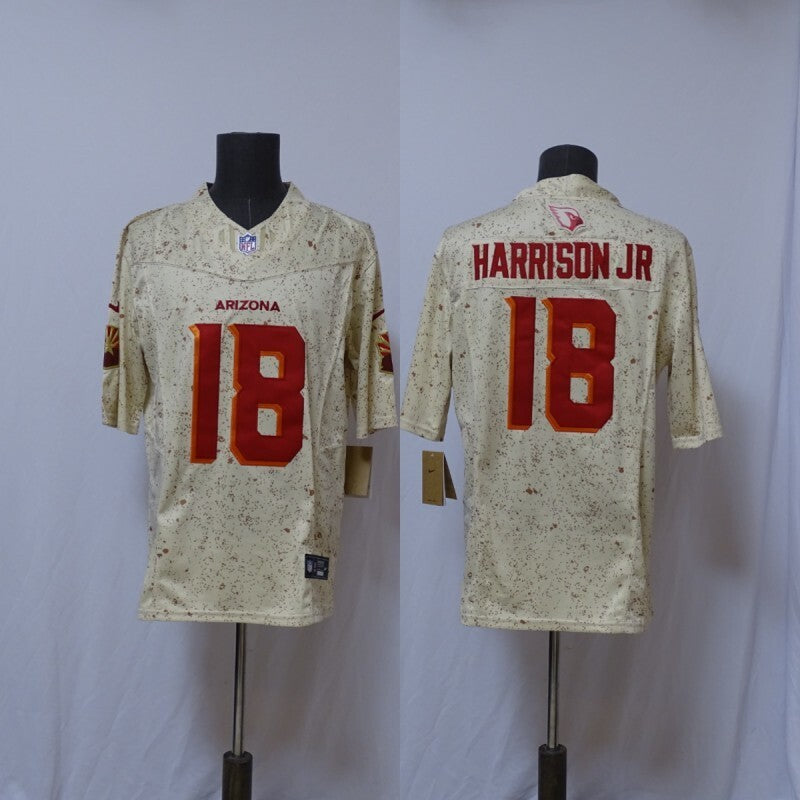 Arizona Cardinals #18 Marvin Harrison Jr. Cardinals 5 Edition Football Jersey football jersey product view 1