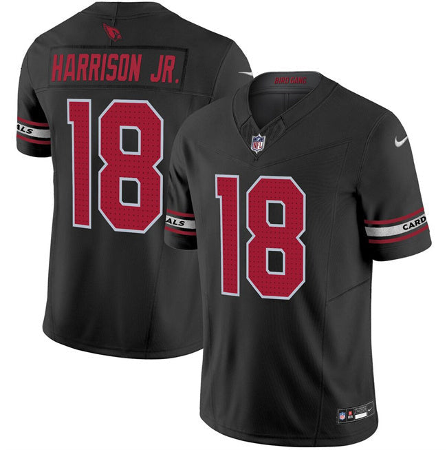 Arizona Cardinals #18 Marvin Harrison Jr Black 2024 Draft F.U.S.E. Vapor Football Jersey football jersey product view 1