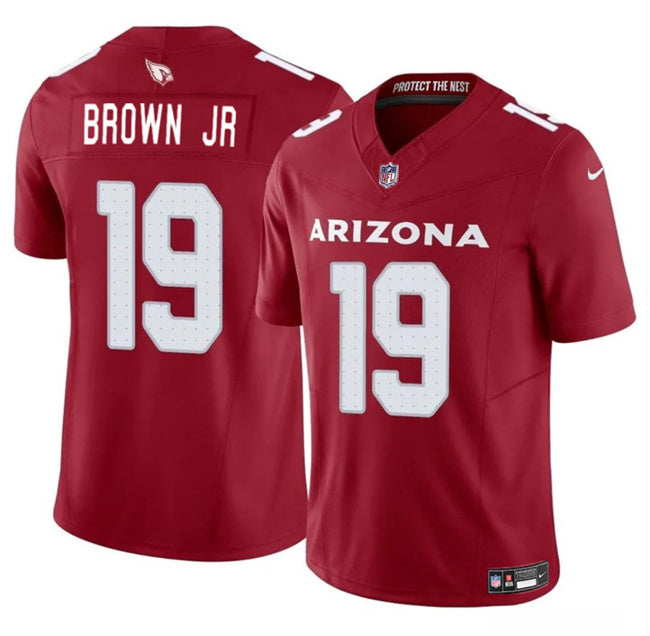 Arizona Cardinals #19 Anthony Brown JR Red 2024 F.U.S.E. Vapor Untouchable Football Jersey football jersey product view 1