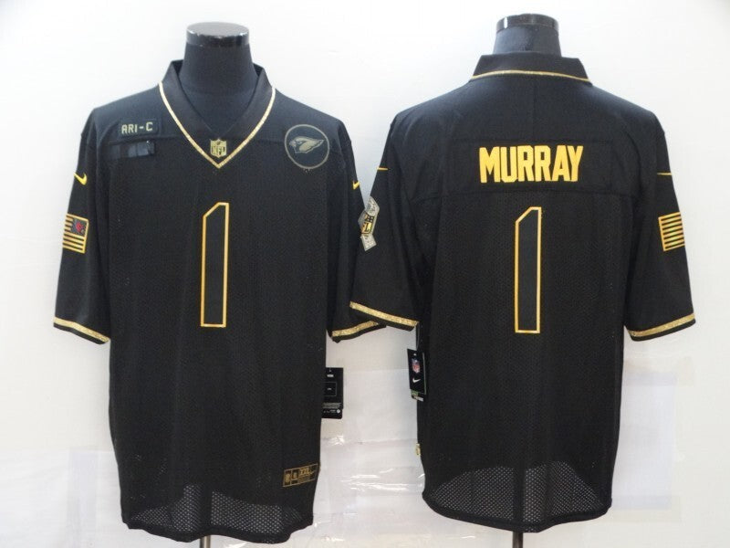 Arizona Cardinals #1 Kyler Murray 20 Salute Retro Gold 724 Football Jersey football jersey product view 1