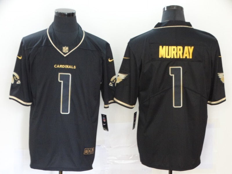 Arizona Cardinals #1 Kyler Murray Black Retro Gold 016 Football Jersey football jersey product view 1