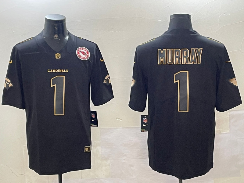 Arizona Cardinals #1 Kyler Murray Red Black Gold Adult Style 1 Football Jersey football jersey product view 1