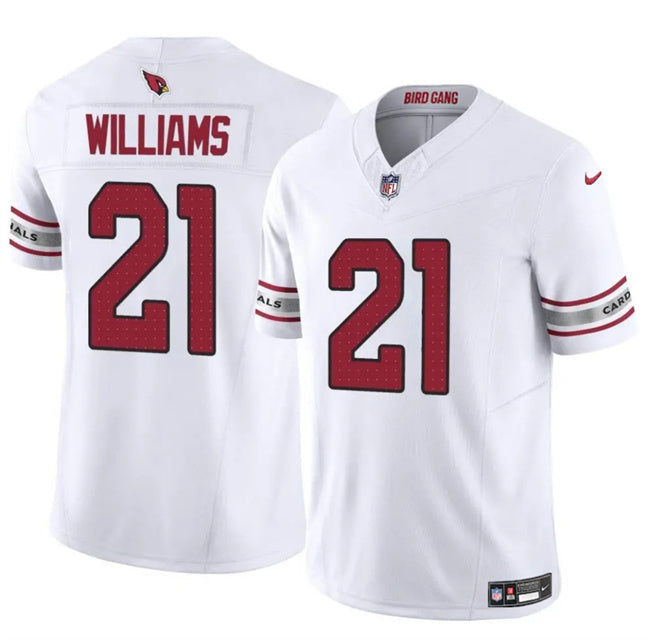Arizona Cardinals #21 Garrett Williams White 2024 F.U.S.E. Vapor Untouchable Football Jersey football jersey product view 1