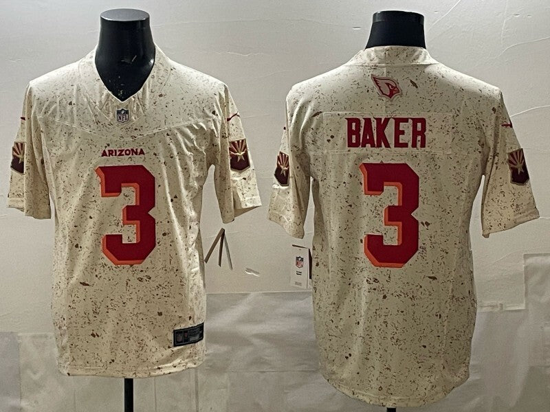 Arizona Cardinals #3 Budda Baker Red Retro 5 Edition Style 1 Football Jersey football jersey product view 1