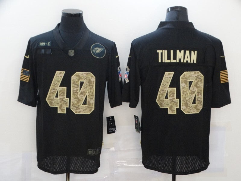 Arizona Cardinals #40 Pat Tillman 20 Salute Camo Text 667 Football Jersey football jersey product view 1