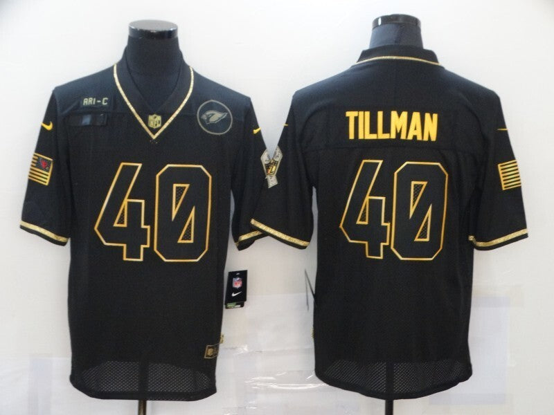 Arizona Cardinals #40 Pat Tillman 20 Salute Gold Text 798 Football Jersey football jersey product view 1
