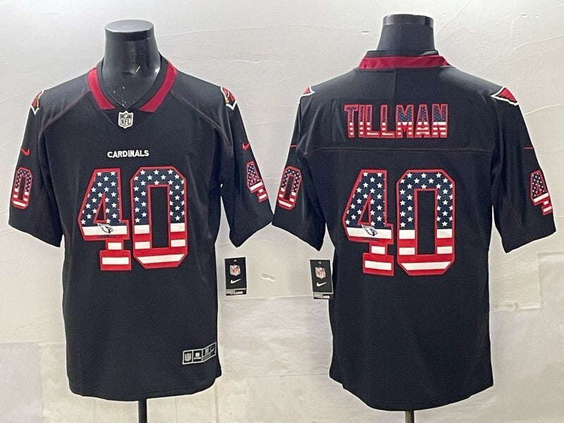 Arizona Cardinals #40 Pat Tillman Red Adult Football Jersey football jersey product view 1
